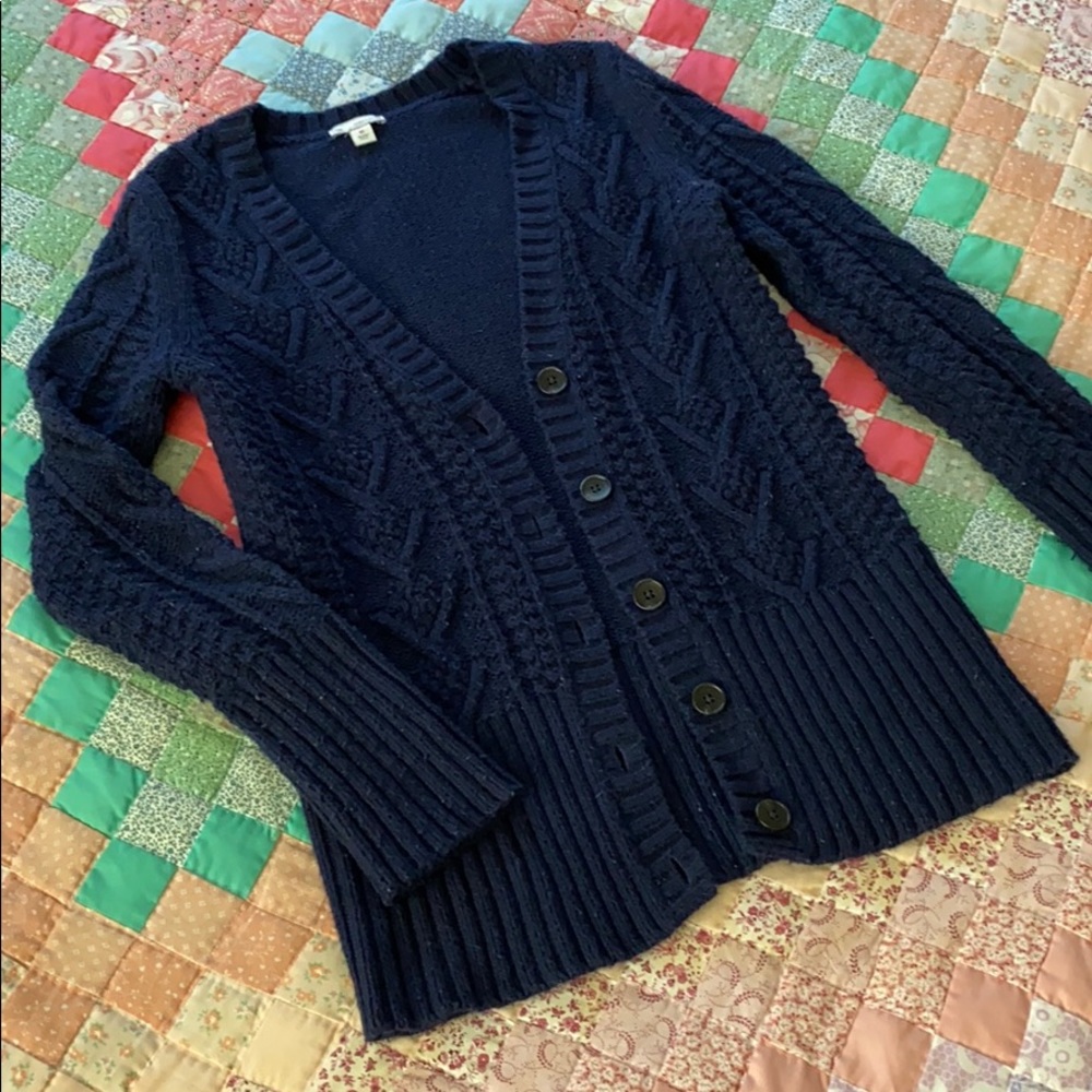 Gap chunky knit wool cardigan